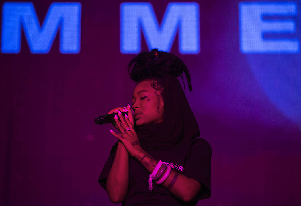 Summer Walker performs on the Roll the Dice stage during the Day N Vegas music festival on Frid ...