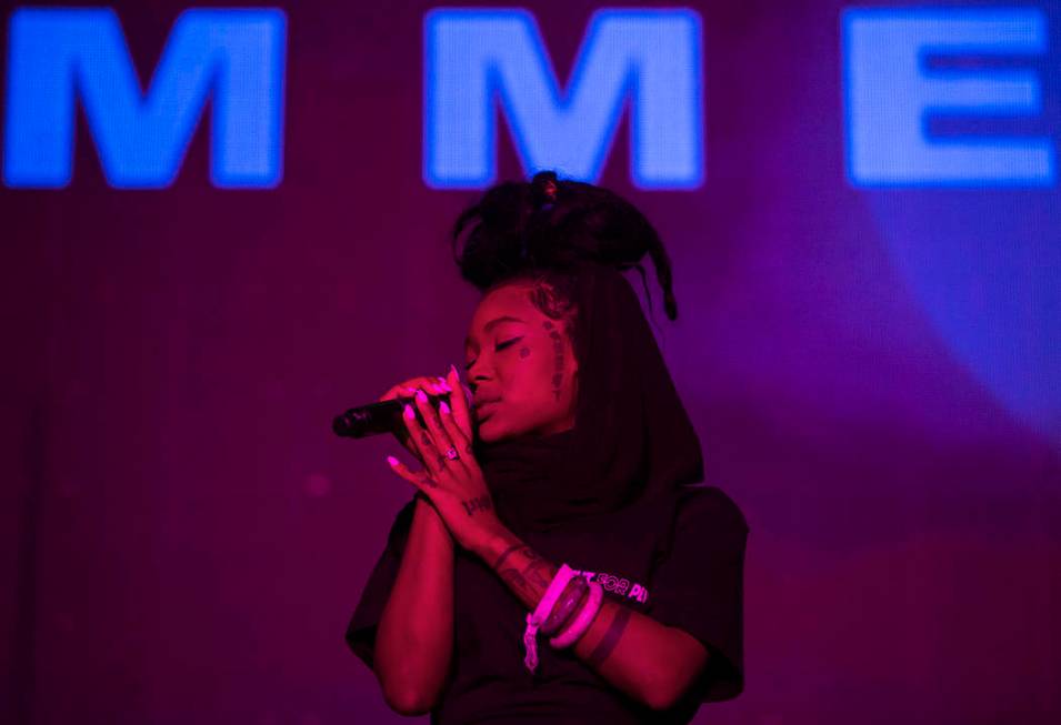 Summer Walker performs on the Roll the Dice stage during the Day N Vegas music festival on Frid ...