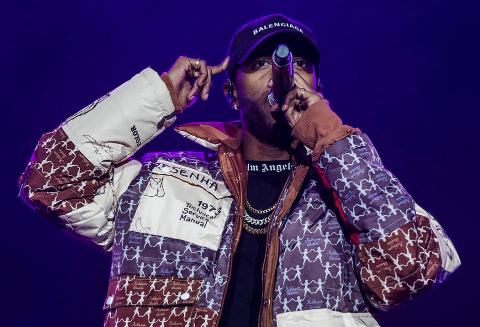 6lack performs on the Jackpot stage during the Day N Vegas music festival on Friday, Nov. 1, 20 ...