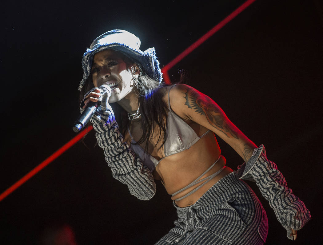 Rico Nasty performs on the Roll the Dice stage during Day N Vegas music festival on Saturday, N ...