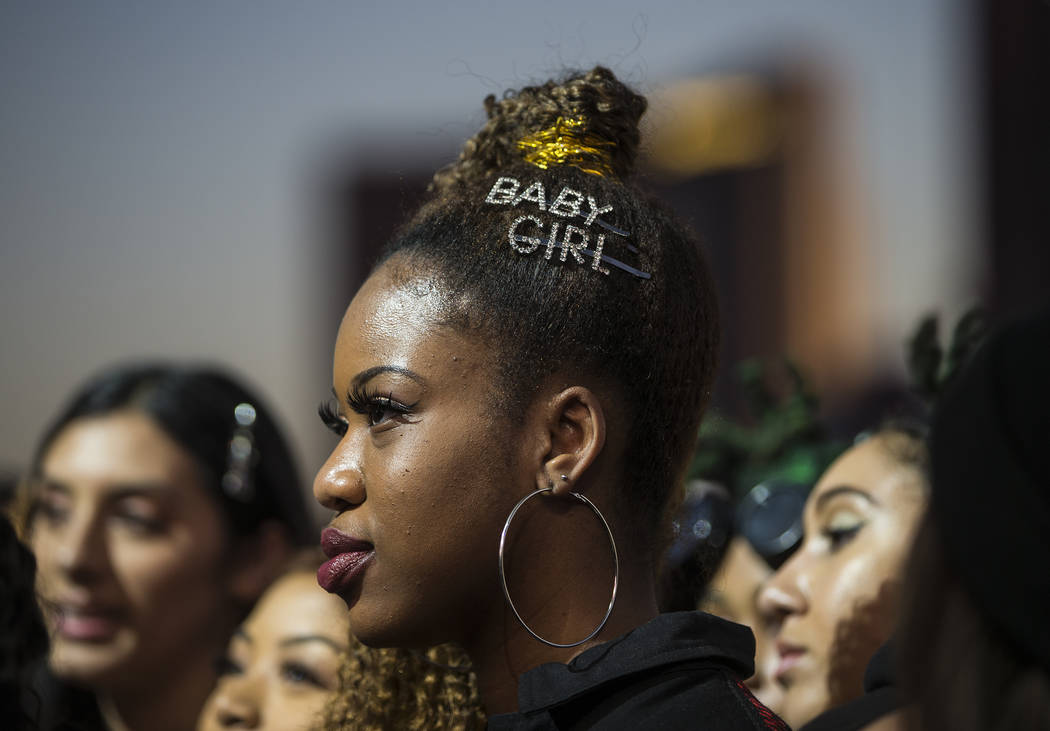 Fans wait for Rico Nasty to start her performance on the Roll the Dice stage during Day N Vegas ...