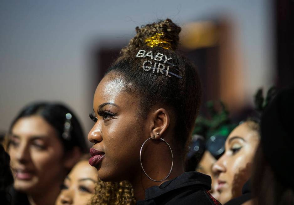 Fans wait for Rico Nasty to start her performance on the Roll the Dice stage during Day N Vegas ...