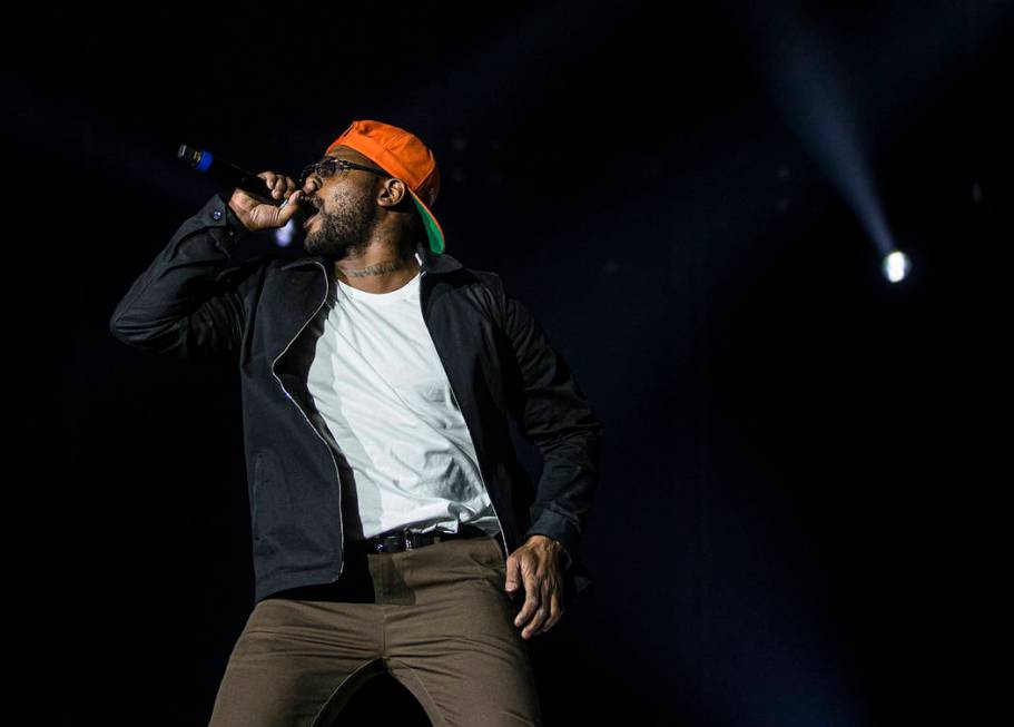 Schoolboy Q performs on the Jackpot stage during Day N Vegas music festival on Sunday, Nov. 3, ...