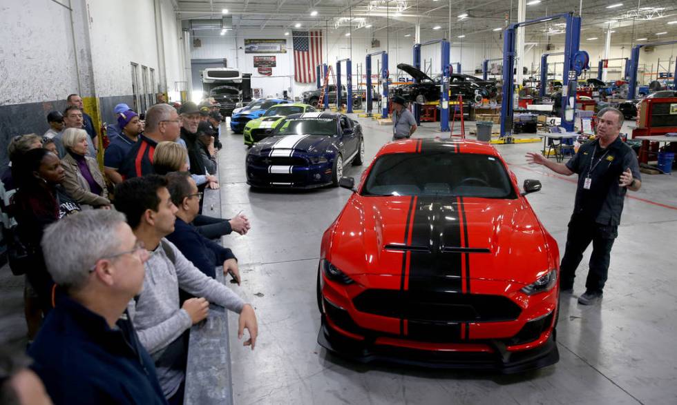 Shelby American, Inc. Vice President of Operations Vince LaViolette gives a tour of the factory ...