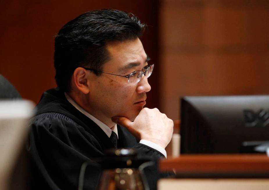 North Las Vegas Justice of the Peace Kalani Hoo presides in court on Feb. 25, 2014. (John Loche ...