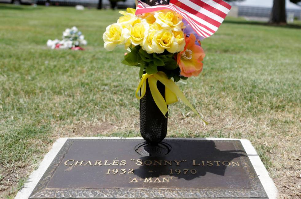 Charles "Sonny" Liston's gravesite at Davis Memorial Park at 6200 Eastern Ave., is shown on Thu ...