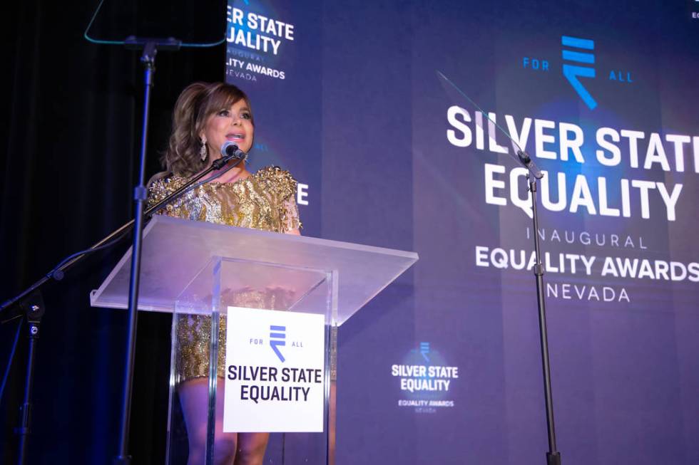 Flamingo Las Vegas headliner Paula Abdul is shown at the inaugural Silver State Equality Nevada ...