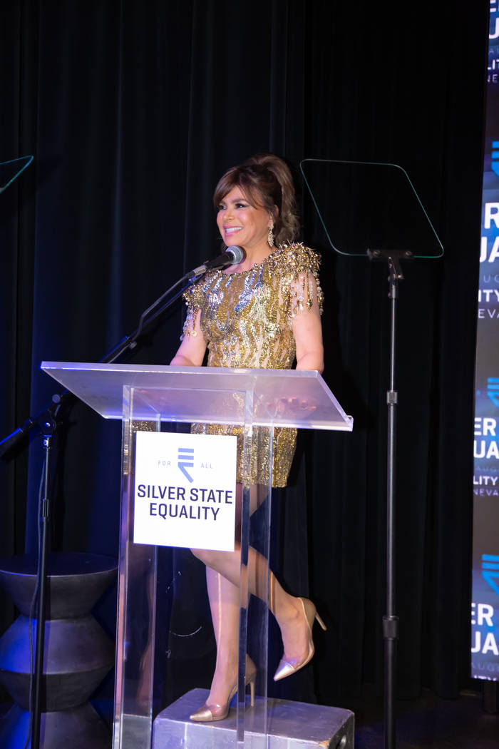 Flamingo Las Vegas headliner Paula Abdul is shown at the inaugural Silver State Equality Nevada ...