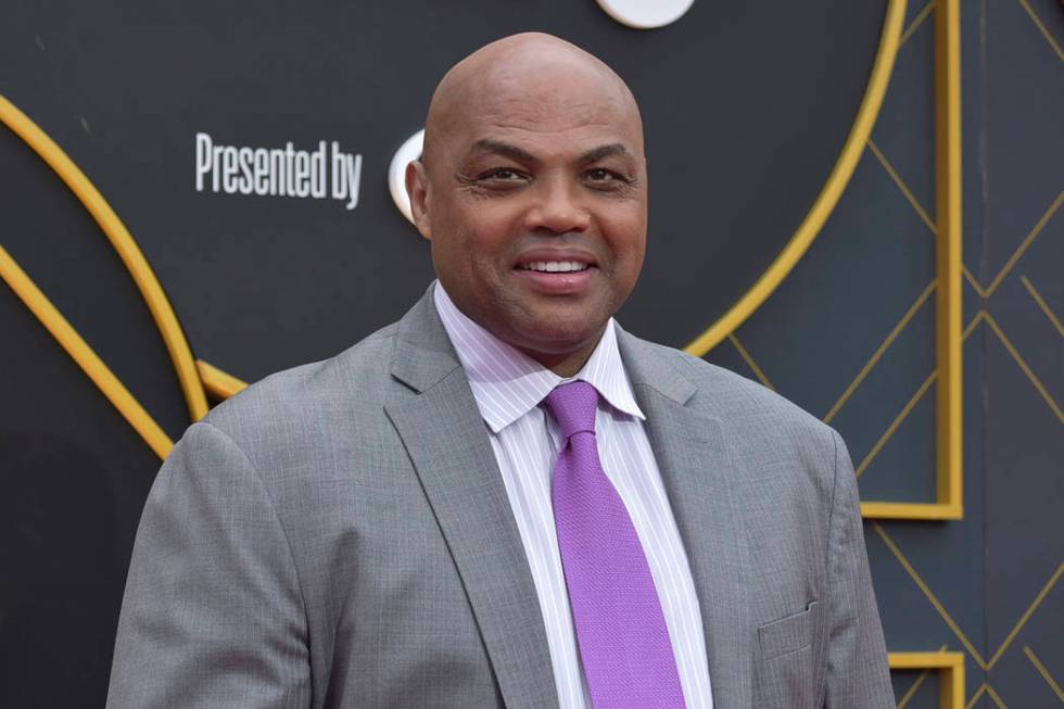 Charles Barkley arrives at the NBA Awards on Monday, June 24, 2019, at the Barker Hangar in San ...