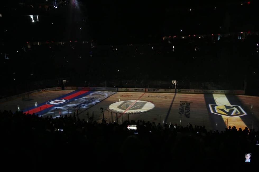 The pregame for Game 4 of the Western Conference Final between the Vegas Golden Knights and Win ...