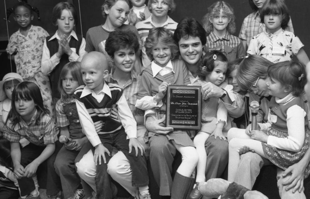 Donny and Marie Osmond visit children at Sunrise Hospital in Las Vegas during a 1980 visit on b ...