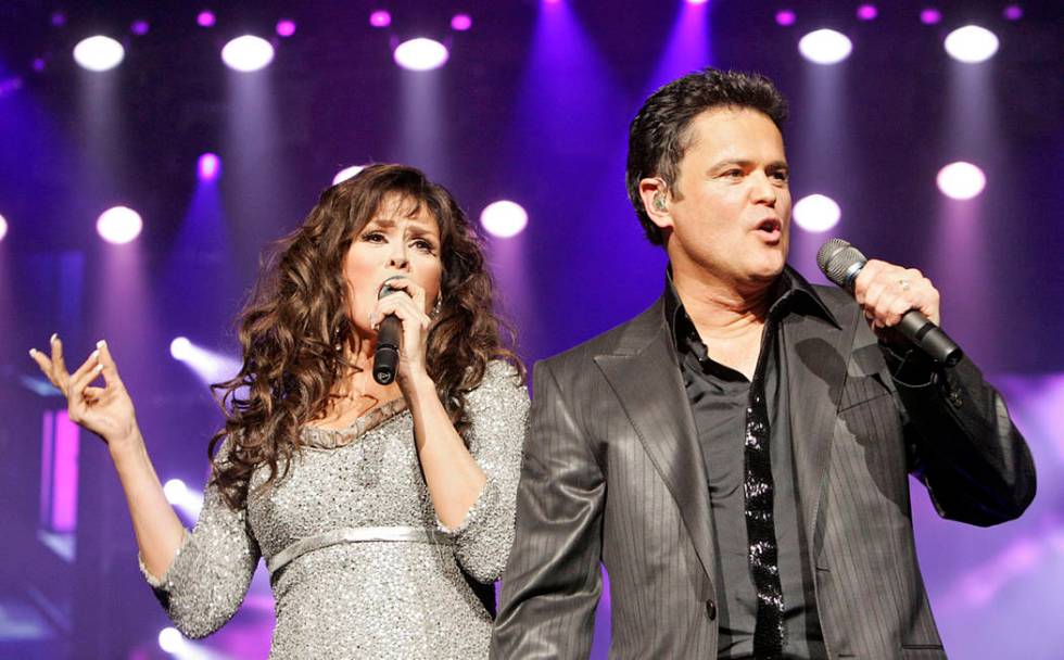 Marie Osmond and her brother, Donny, perform at the Flamingo hotel in Las Vegas Sept. 25, 2008. ...