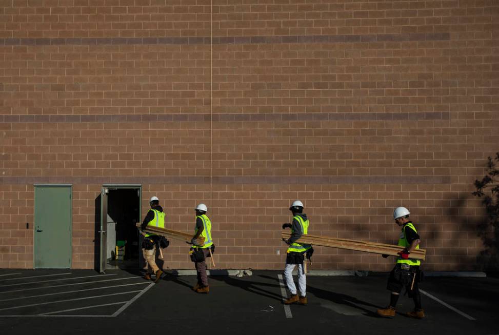 Participants in HomeAid WORKS, a program that teaches homeless youth construction skills for jo ...