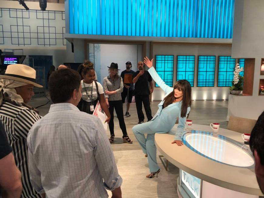 Marie Osmond is shown joking with the staff on the CBS daytime show "The Talk," on Wednesday, S ...