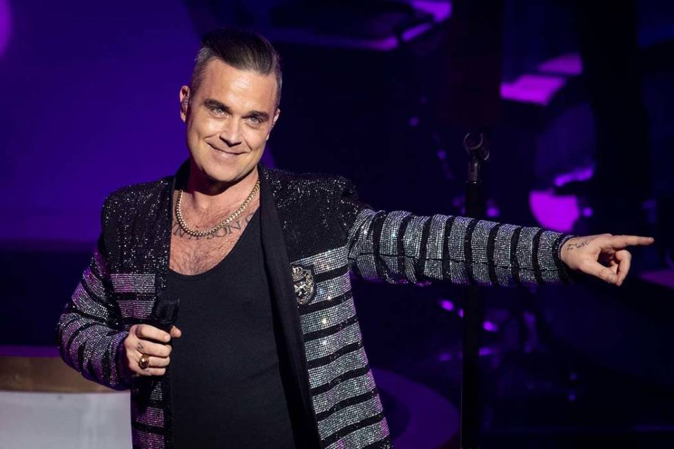 Robbie Williams debuts his residency, "Live In Las Vegas," at Encore Theater at Wynn Las Vegas ...