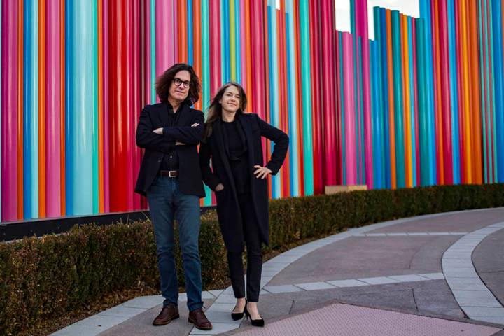 David Walker, the CEO of the Nevada Museum of Art, and Heather Harmon, the deputy director of t ...