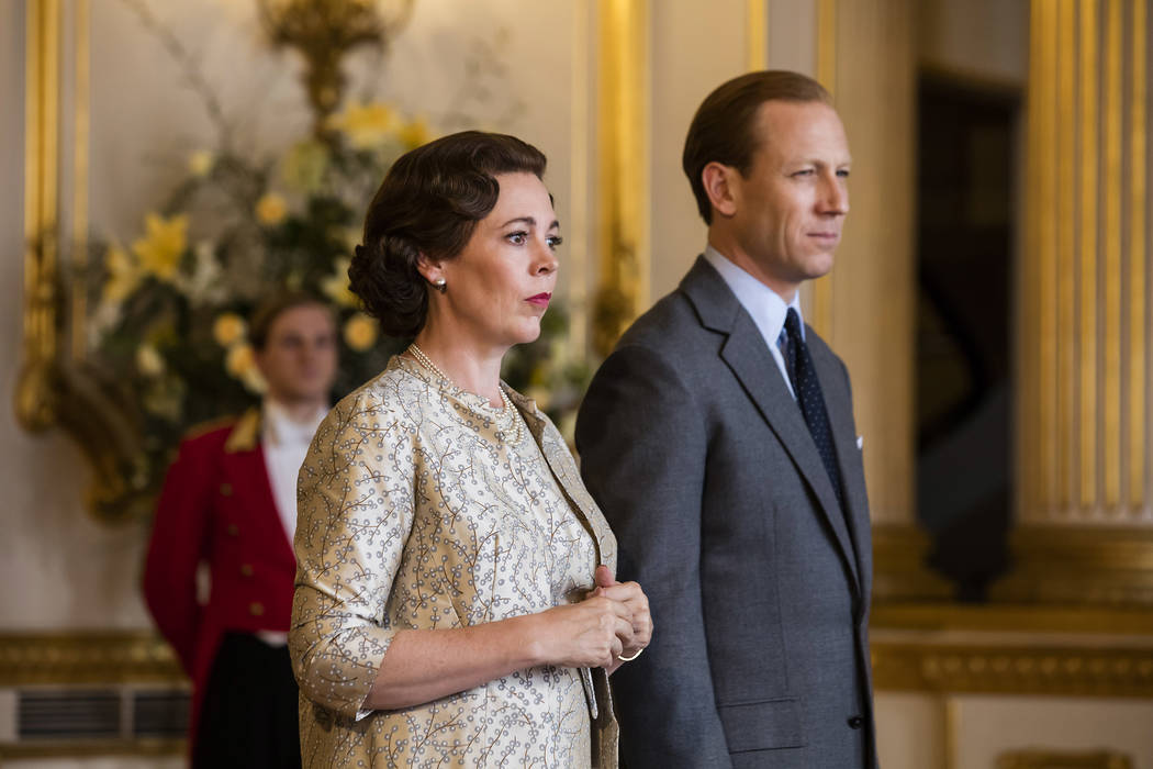 Olivia Colman and Tobias Menzies in "The Crown" (Sophie Mutevelian/Netflix)