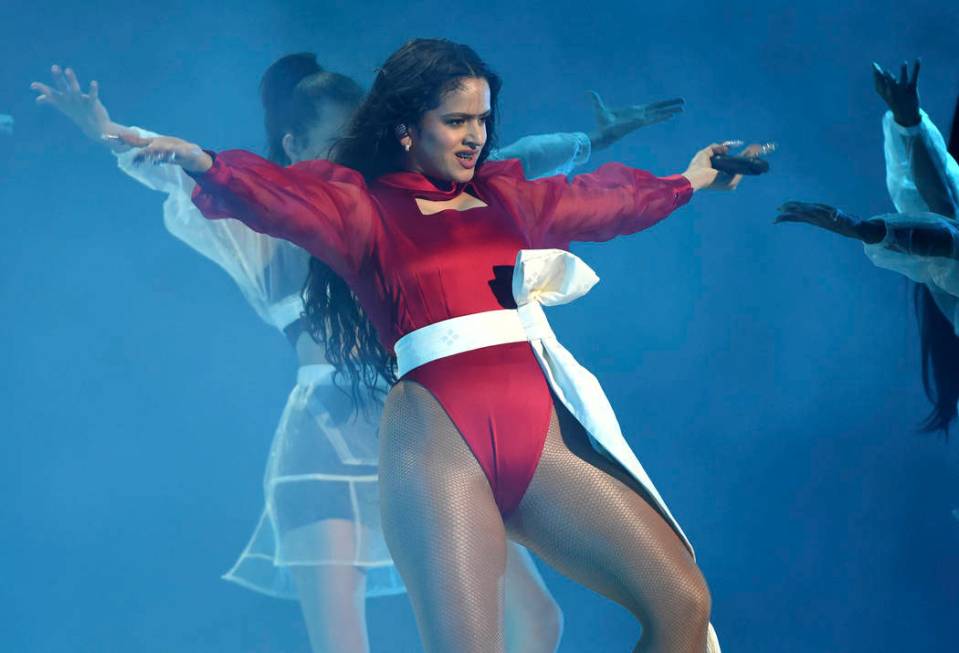 Rosalia performs a medley at the 20th Latin Grammy Awards on Thursday, Nov. 14, 2019, at the MG ...