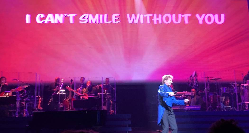 Barry Manilow performs Saturday, Aug. 17, 2019, at the Lunt-Fontanne Theatre on Broadway in New ...