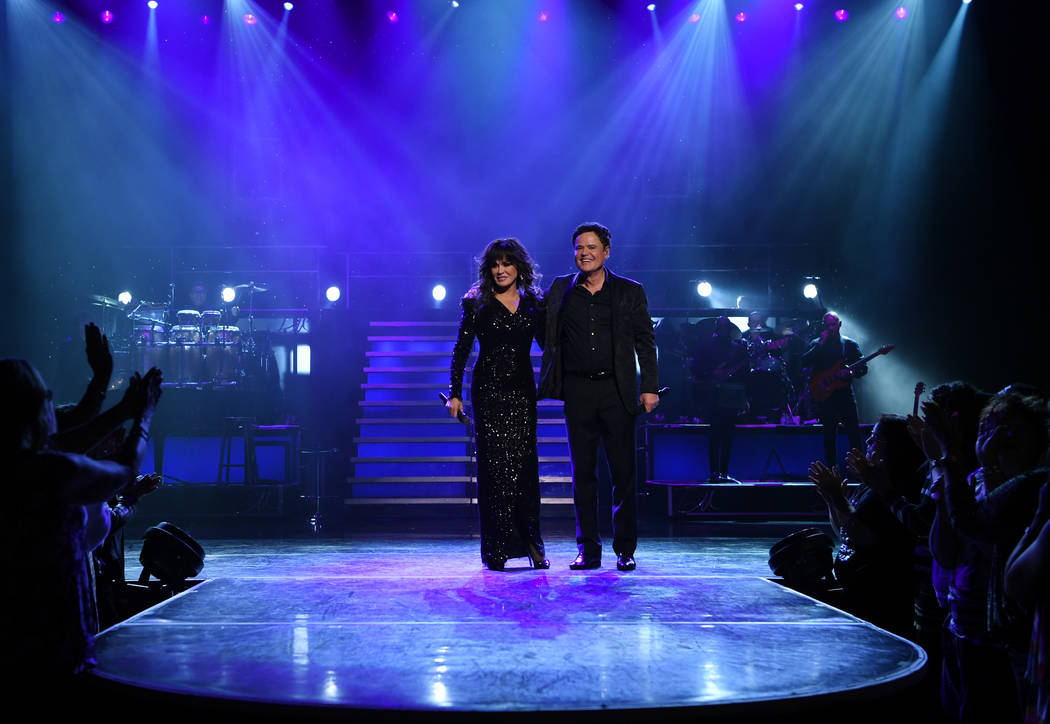 Donny & Marie Osmond during their final performance at Flamingo Las Vegas on November 16, 2019 ...
