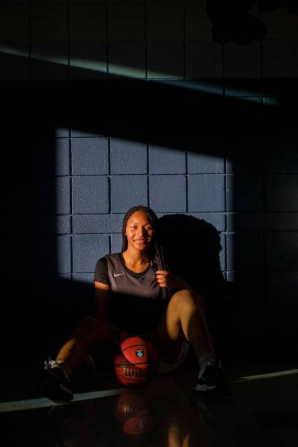 Centennial junior Taylor Bigby poses for a portrait after a varsity girls practice at Centennia ...