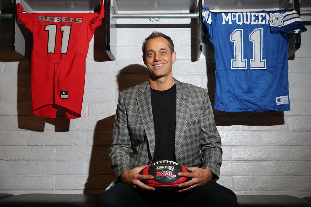 Former UNLV football player Todd Floyd poses at Sam Boyd Stadium in Las Vegas, Thursday, Nov. 2 ...