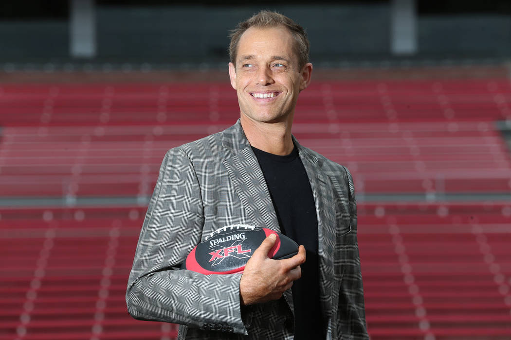 Former UNLV football player Todd Floyd poses at Sam Boyd Stadium in Las Vegas, Thursday, Nov. 2 ...