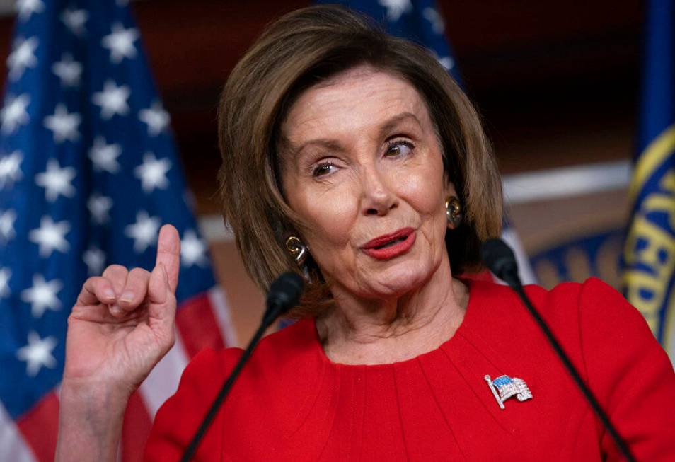 Speaker of the House Nancy Pelosi, D-Calif., talks to reporters on the morning after the first ...