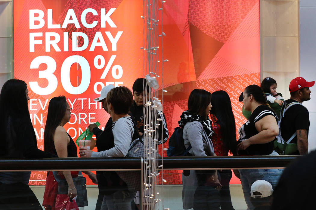 Black Friday sale shoppers arrive at the Galleria at Sunset mall on Friday, Nov. 23, 2018. (Biz ...