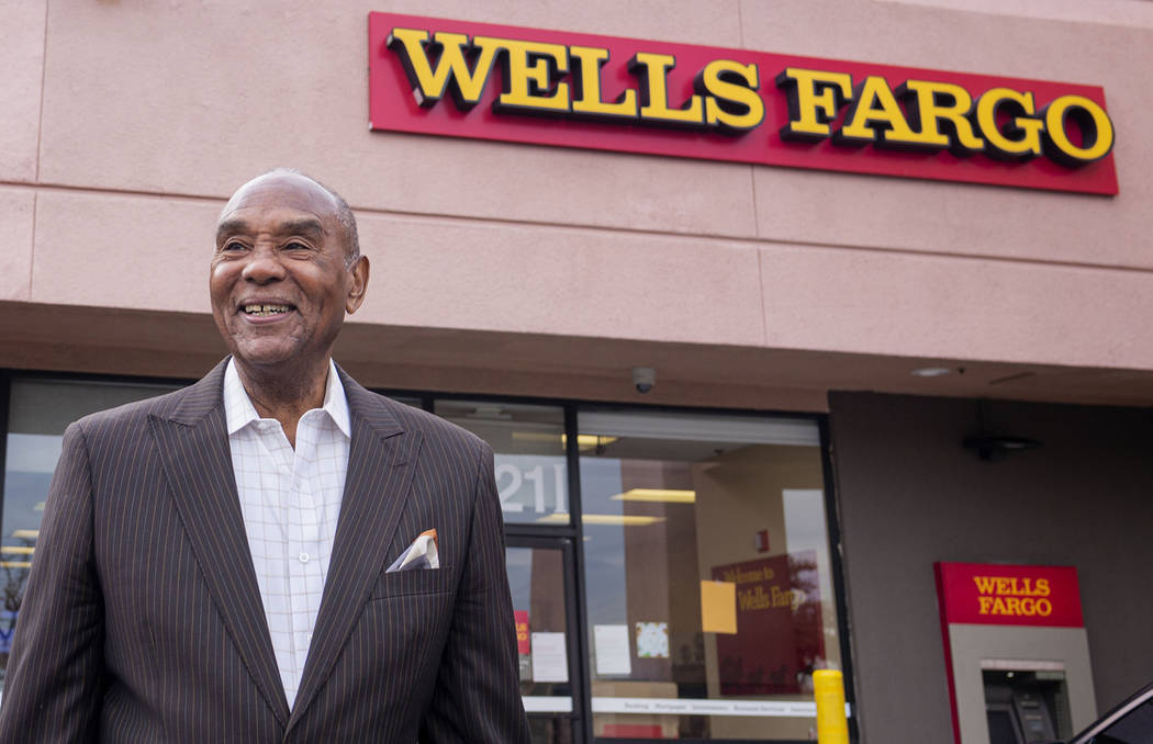 Roosevelt Toston, 77, the first African American anchor in Las Vegas, is honored at the Wells F ...