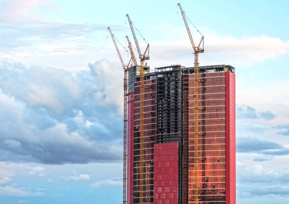 Construction continues on Resorts World Las Vegas on Wednesday, Nov. 20, 2019, in Las Vegas. (B ...