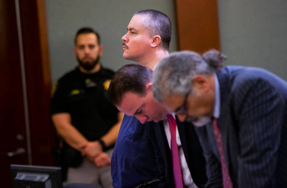 Anthony Wrobel listens as his sentence is handed down at the Regional Justice Center in Las Veg ...