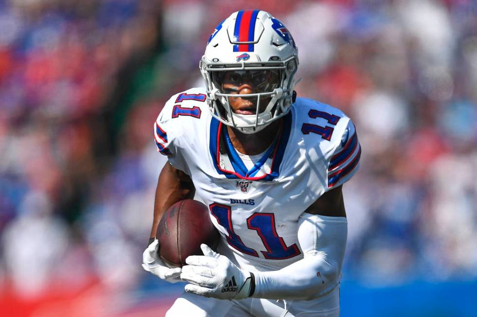 Buffalo Bills' Zay Jones (11) during the first half of an NFL football game against the Cincinn ...