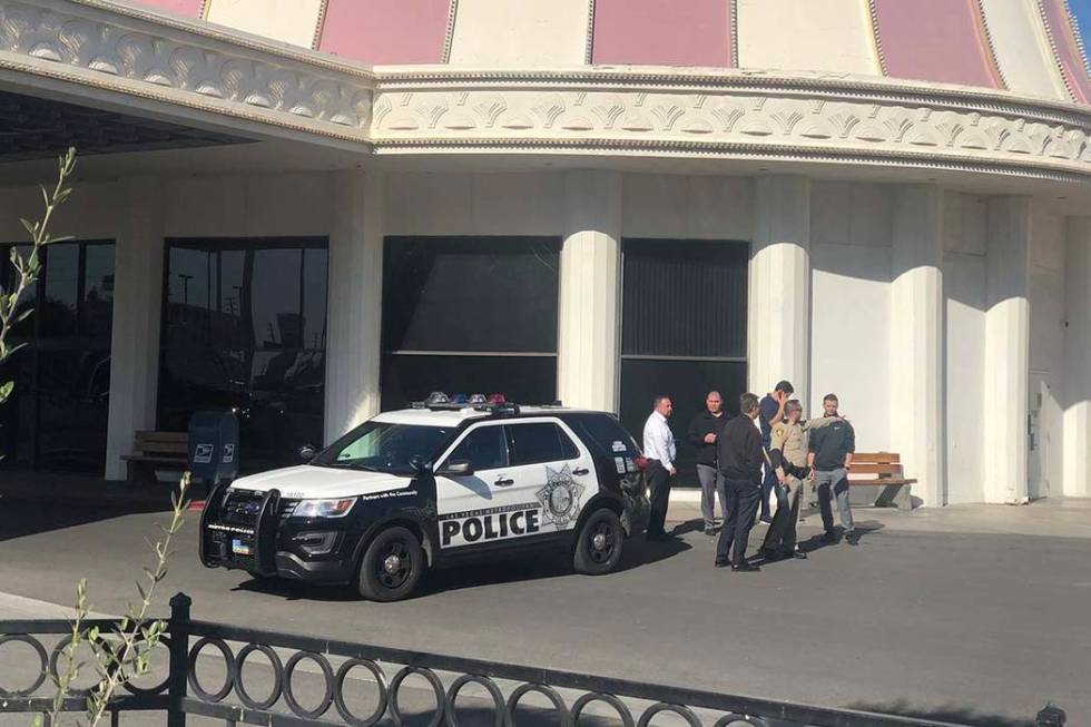 Las Vegas police investigate after a man with a firearm barricaded himself in a room at Circus ...