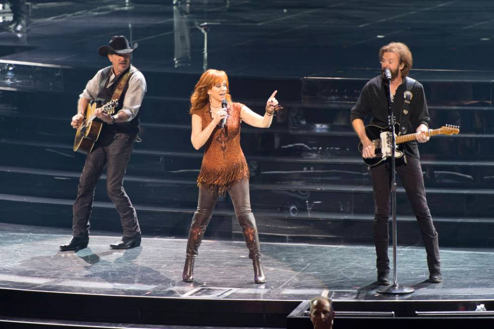 Reba McEntire and Brooks & Dunn perform at The Colosseum in Caesars Palace on Friday, June 19, ...