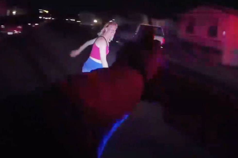 The screenshot from a video provided by Metropolitan Police Department shows Sommer Richards in ...