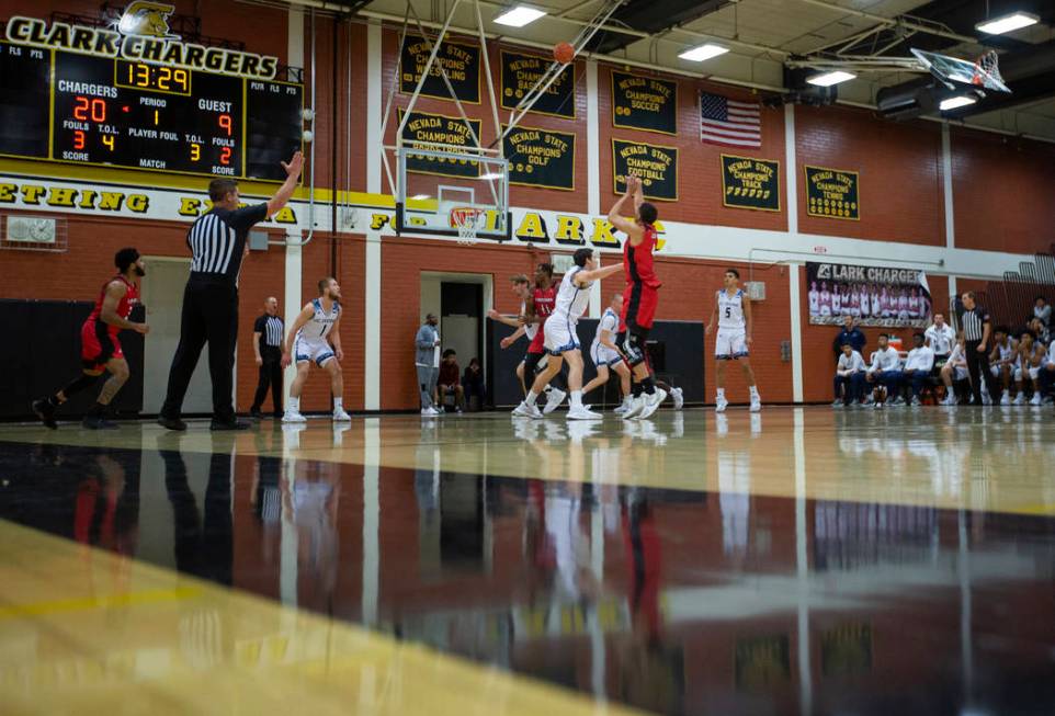 UC-Irvine plays Louisiana in the Clark High School gymnasium on Tuesday, Nov. 26, 2019, in Las ...