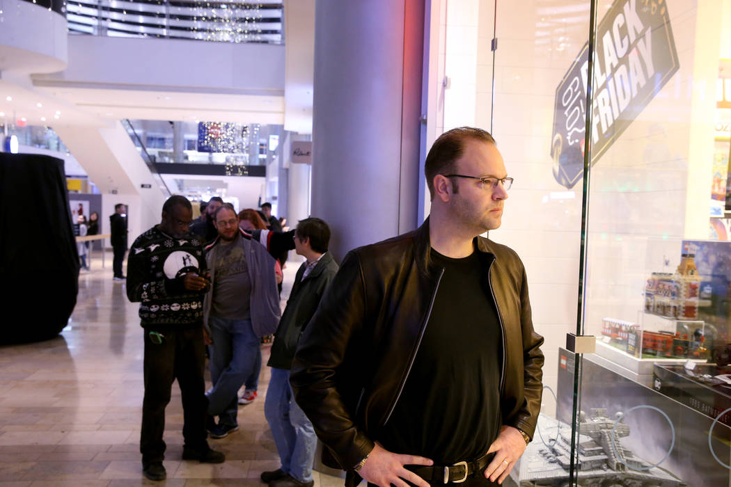 Peter Whetman of Salt Lake City is first in line at 6 a.m. at the Lego store at Fashion Show ma ...
