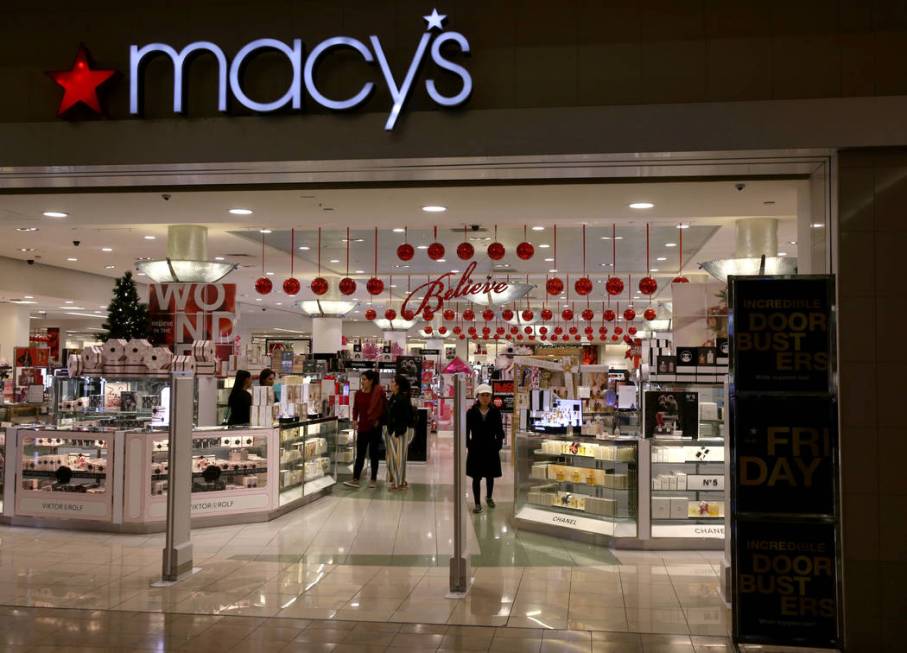 Shoppers at Macy's at Fashion Show mall in Las Vegas Friday, Nov. 29, 2019. (K.M. Cannon/Las Ve ...