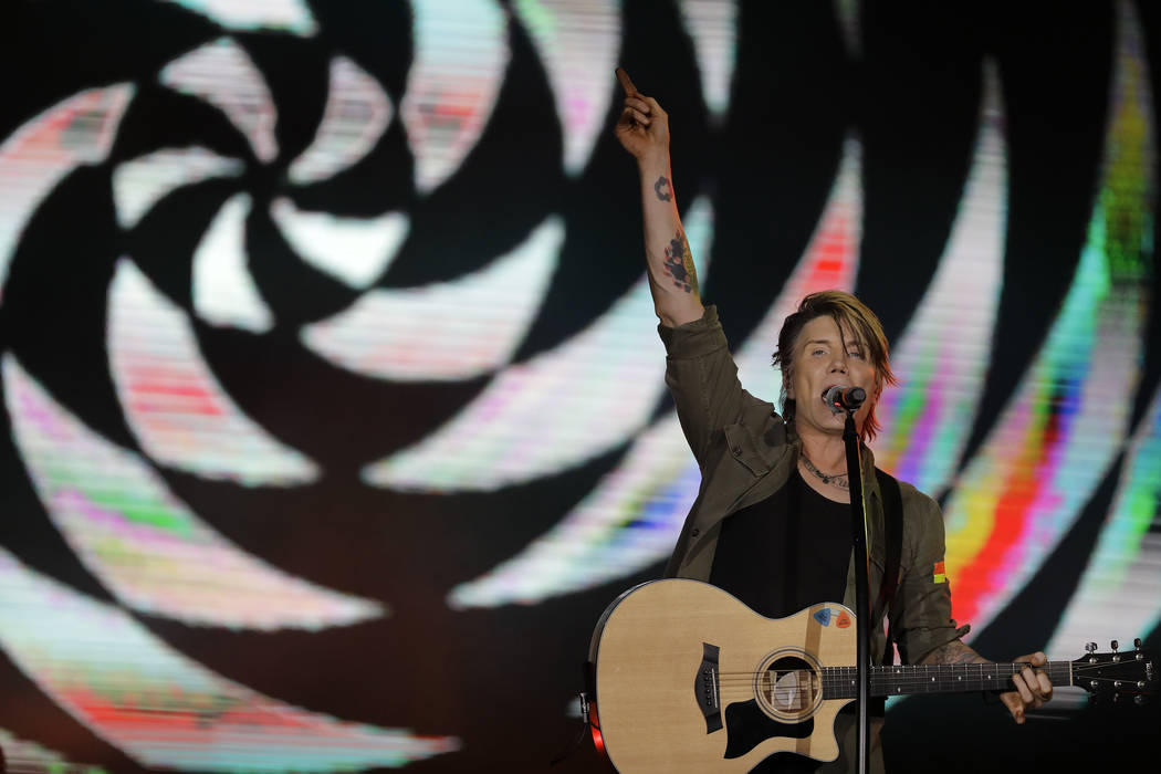 John Rzeznik of the Goo Goo Dolls performs at the Rock in Rio music festival in Rio de Janeiro, ...