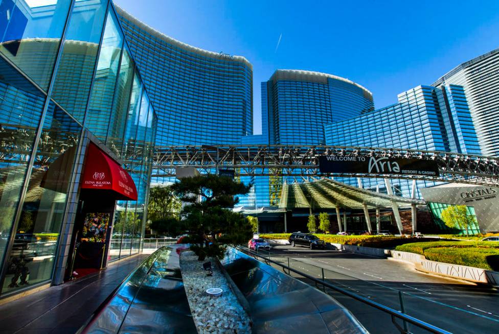 Exterior about gallery row at the Aria on Monday, Nov. 11, 2019, in Las Vegas. (L.E. Baskow/Las ...