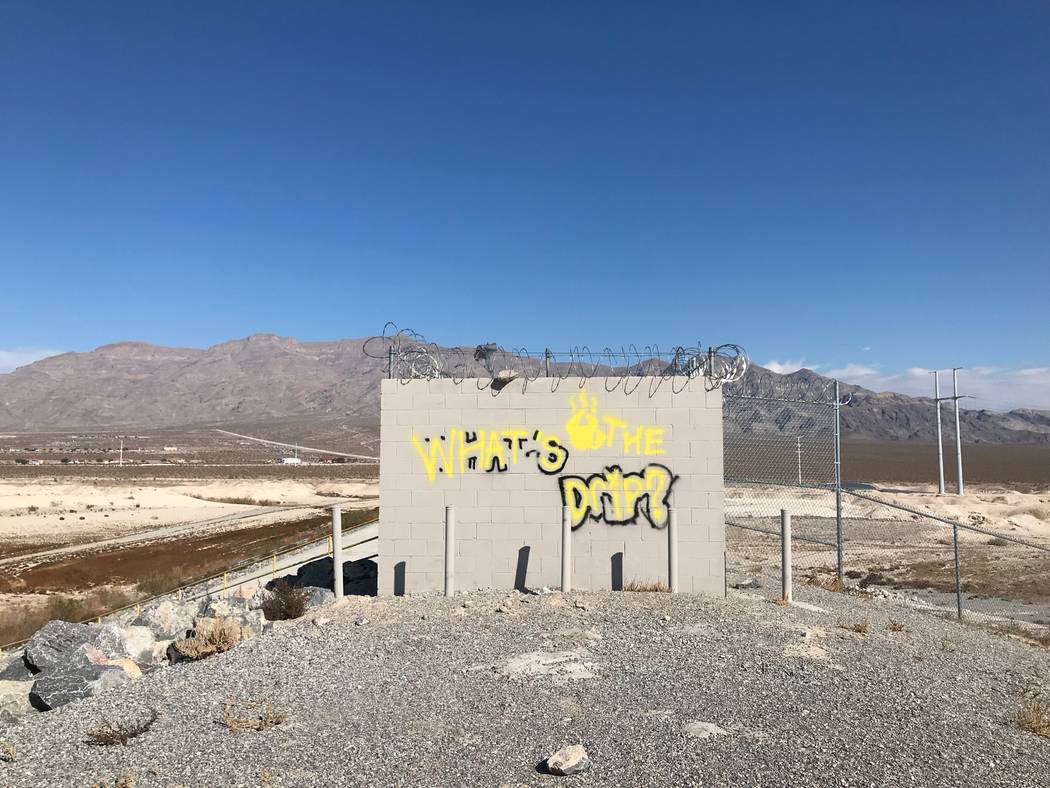 Graffiti can be found all around North Las Vegas, even in remote areas near the mountains. (Ale ...