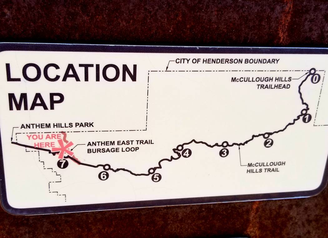 Maps show up each mile along the trail, letting hikers know how close they are to the finish li ...