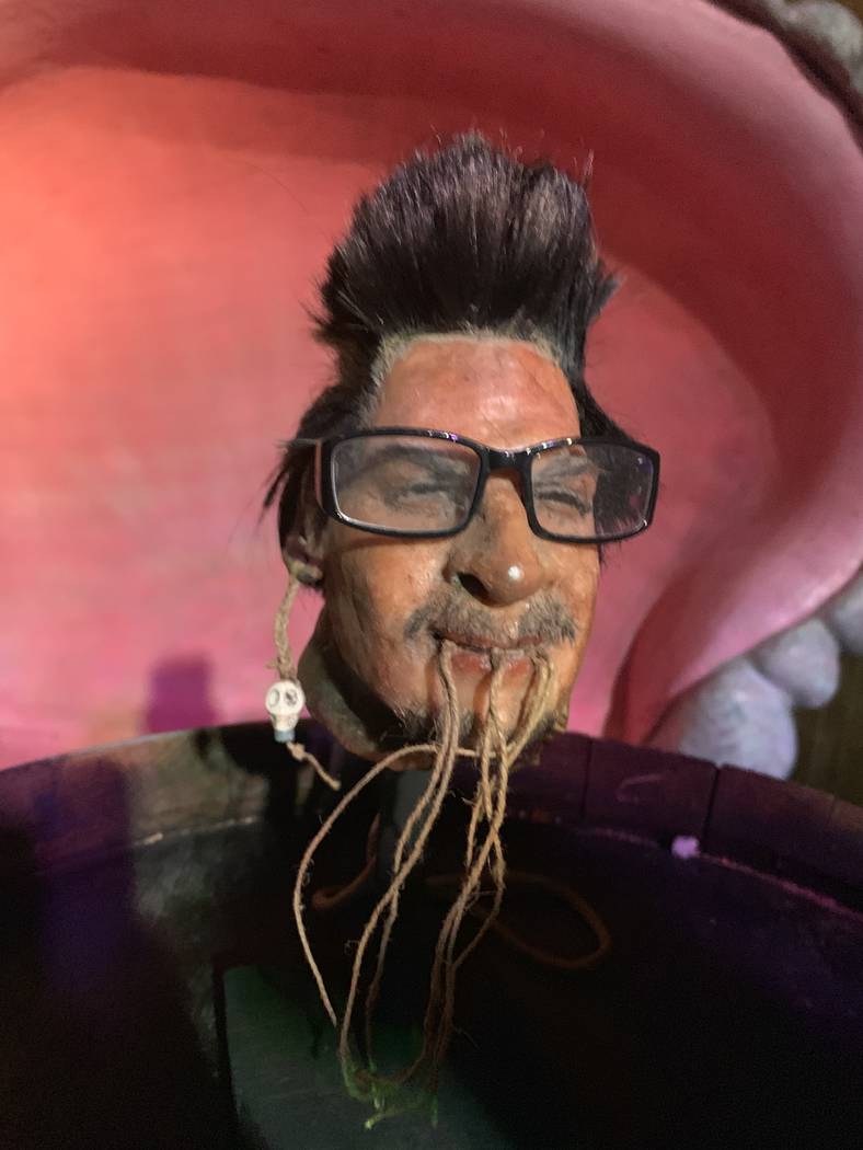 The shrunken head of "Ghost Adventurers" host and The Haunted Museum proprietor Zak Bagans as i ...