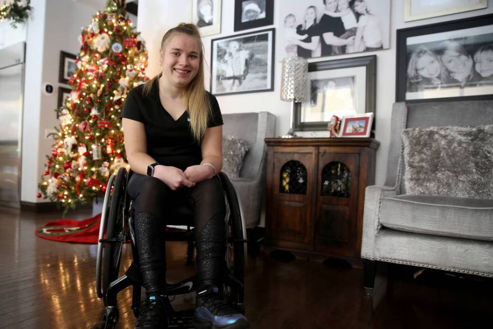 Philomena "Mena" Hawkins, 17, at her Las Vegas home Tuesday, Nov. 26, 2019. Hawkins, a Liberty ...