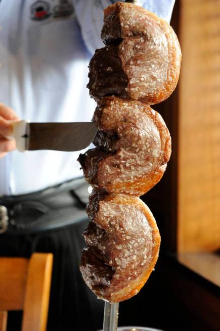 Picanha being served at Fogo de Chao. (Review-Journal file photo)