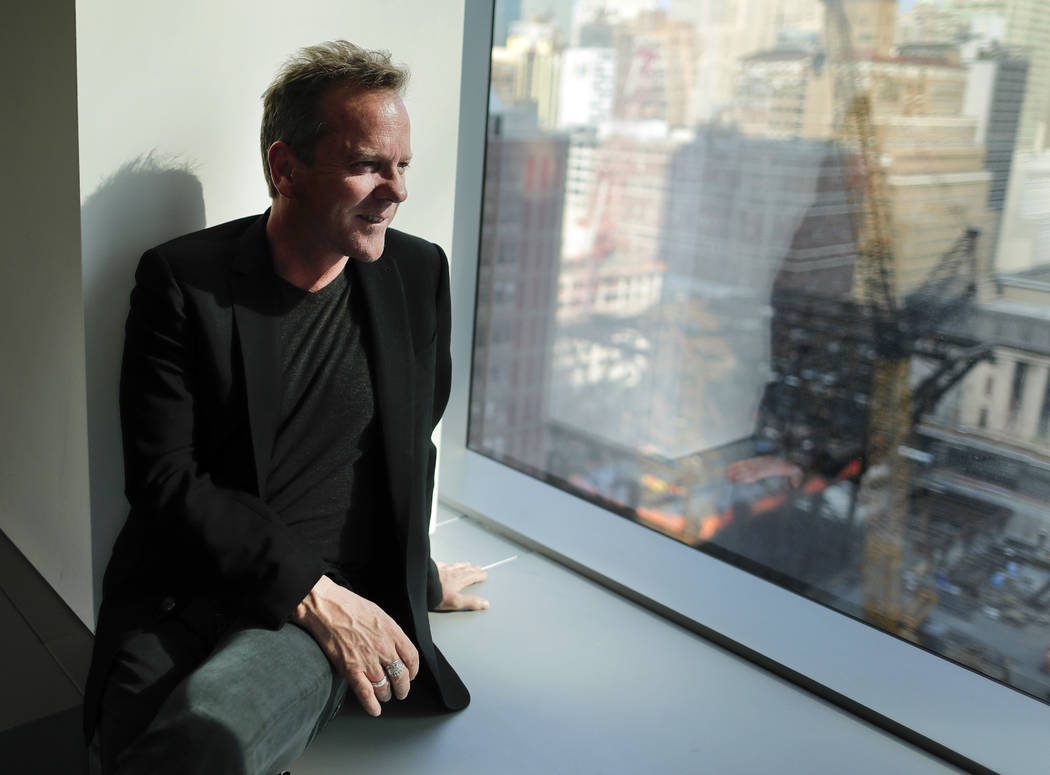 In this Aug. 13, 2016 photo, actor and singer Kiefer Sutherland poses for a photo during an int ...