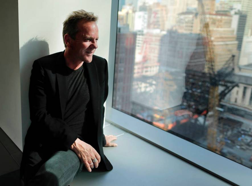 In this Aug. 13, 2016 photo, actor and singer Kiefer Sutherland poses for a photo during an int ...