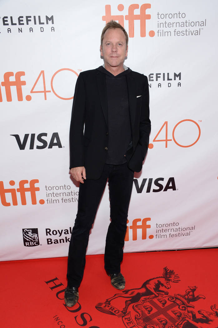 Kiefer Sutherland attends a premiere for "Forsaken" on day 7 of the Toronto Internati ...