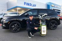 UNLV graduate and professional golfer Harry Hall now drives a 2020 Chevrolet Blazer. (Findlay)